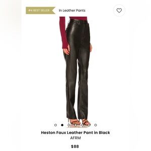 AFRM Heston Faux Leather Pants - 29